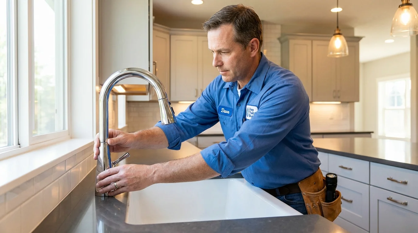 Kitchen faucet installation by Johns Plumbing LLC in Laguna Beach